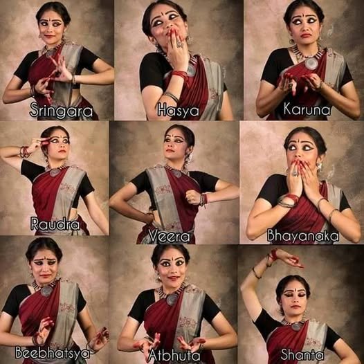 Navarasas, facial expressions depicting the nine main emotions in acting, Learn at Rifti Film School Acting Course