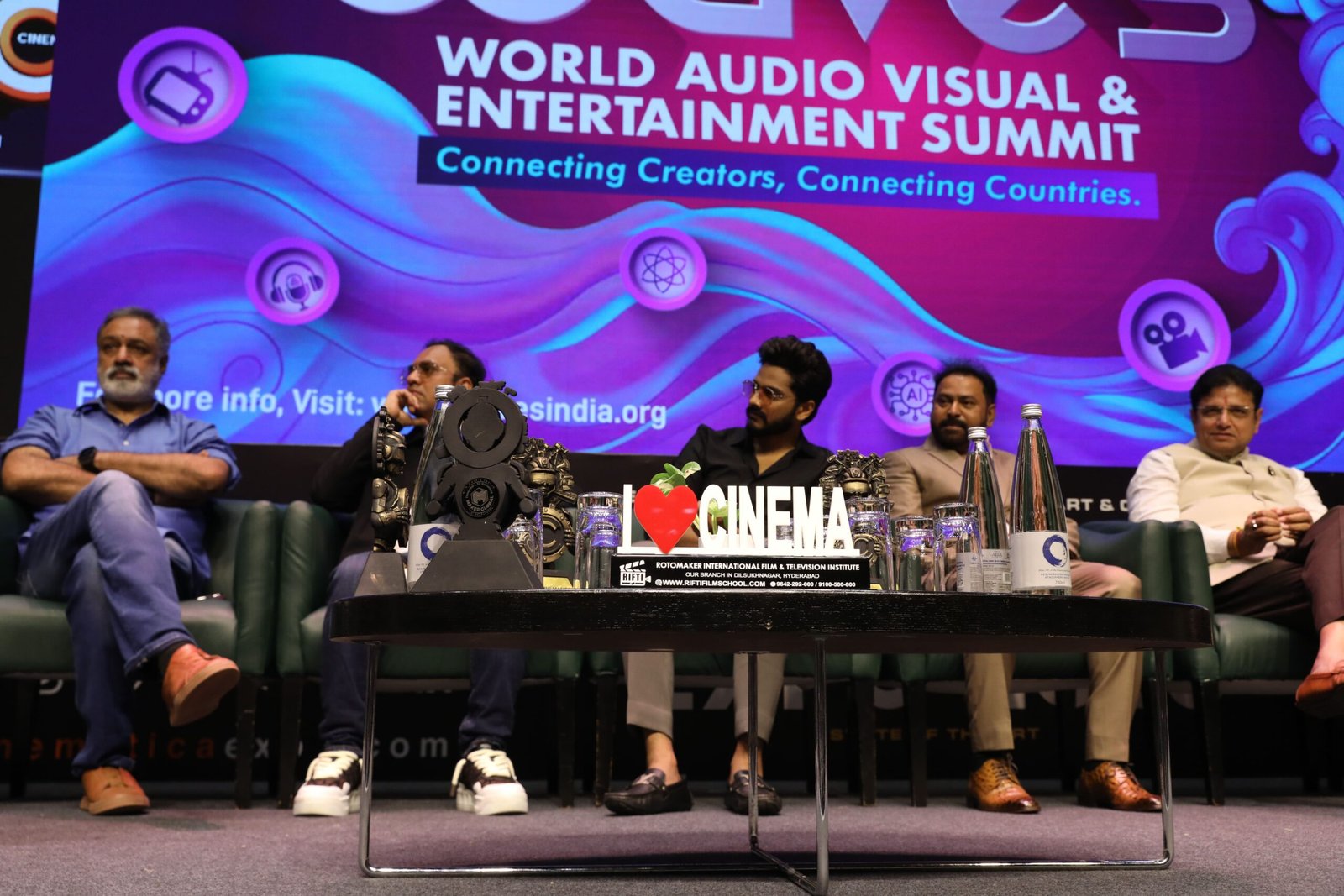 best film school in Hyderabad, world audio visual & entertainment summit, group of distinguished guests