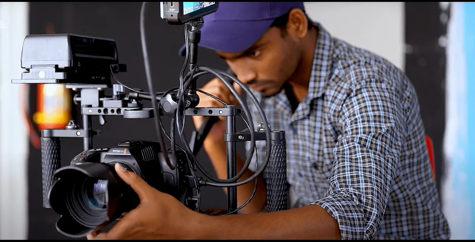 Rifti, A student handling the camera